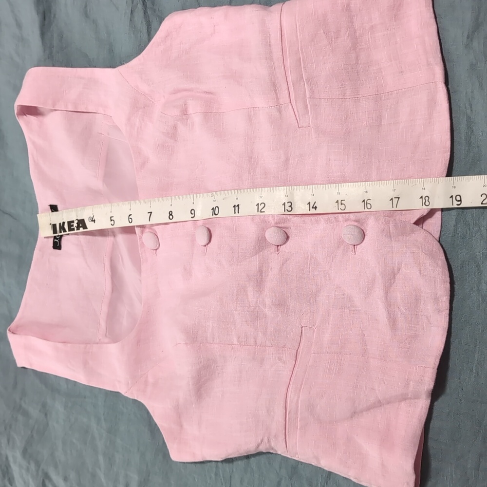 J.Crew linen pink vest size 6 - Picture 6 of 7